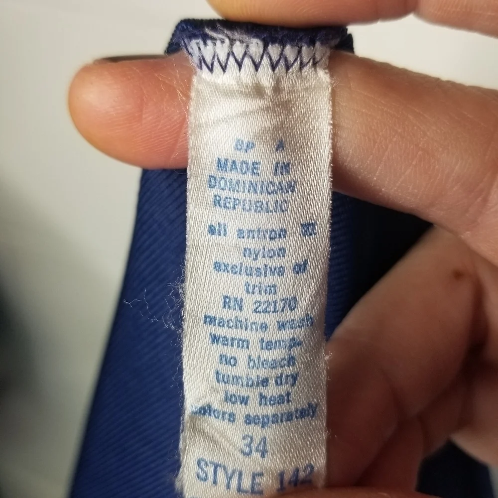 Vtg 70s angela by bestform blue lace slip dress lingerie - Picture 4 of 6